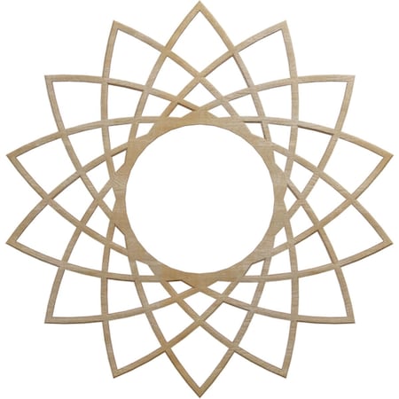 Ekena Millwork Eleanor Wood Fretwork Pierced Ceiling Medallion, Hickory, 18"OD x 6 7/8"ID x 1/4"T CMWP18X18X0250EAHI
